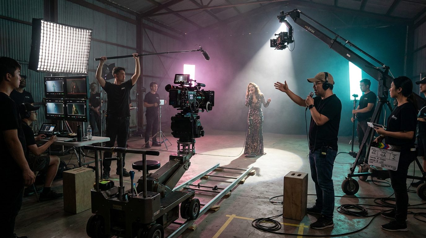 Music video shoot